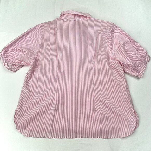 Eloquii Pink Striped Blouse  - Picture 2 of 8